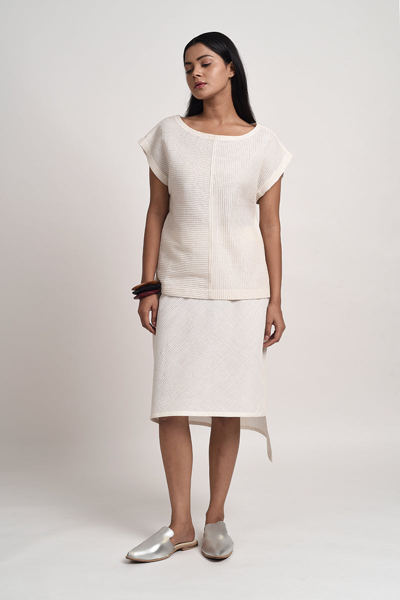 PINTUCKED RELAXED FIT TOP