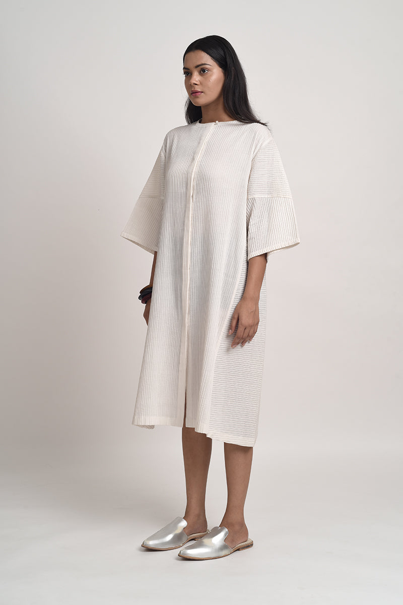 PINTUCKED RELAXED FIT DRESS