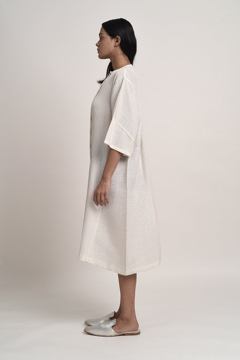 PINTUCKED RELAXED FIT DRESS