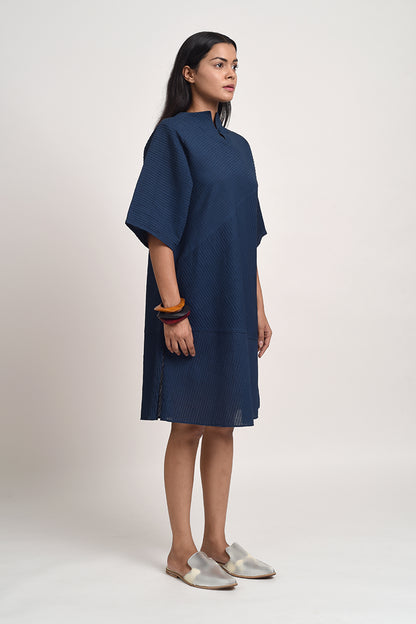 PINTUCKED SHIFT DRESS