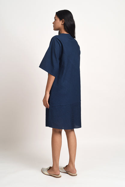 PINTUCKED SHIFT DRESS